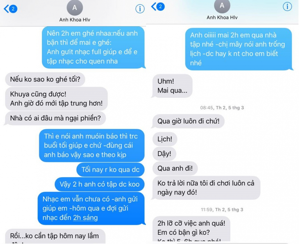 Phạm Lịch tung tin nhắn bằng chứng bị Phạm Anh Khoa gạ tình