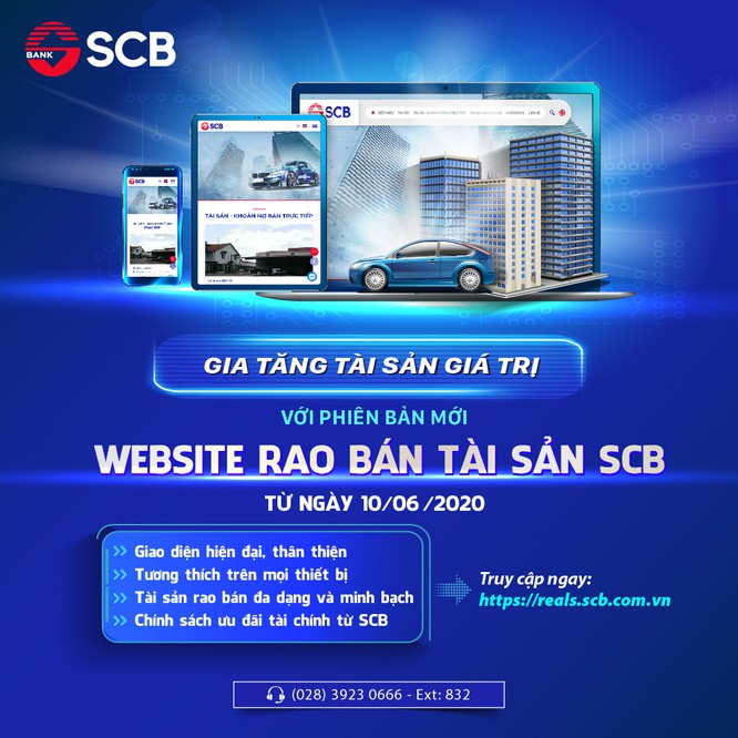 SCB ra mắt phiên bản mới của website rao bán tài sản