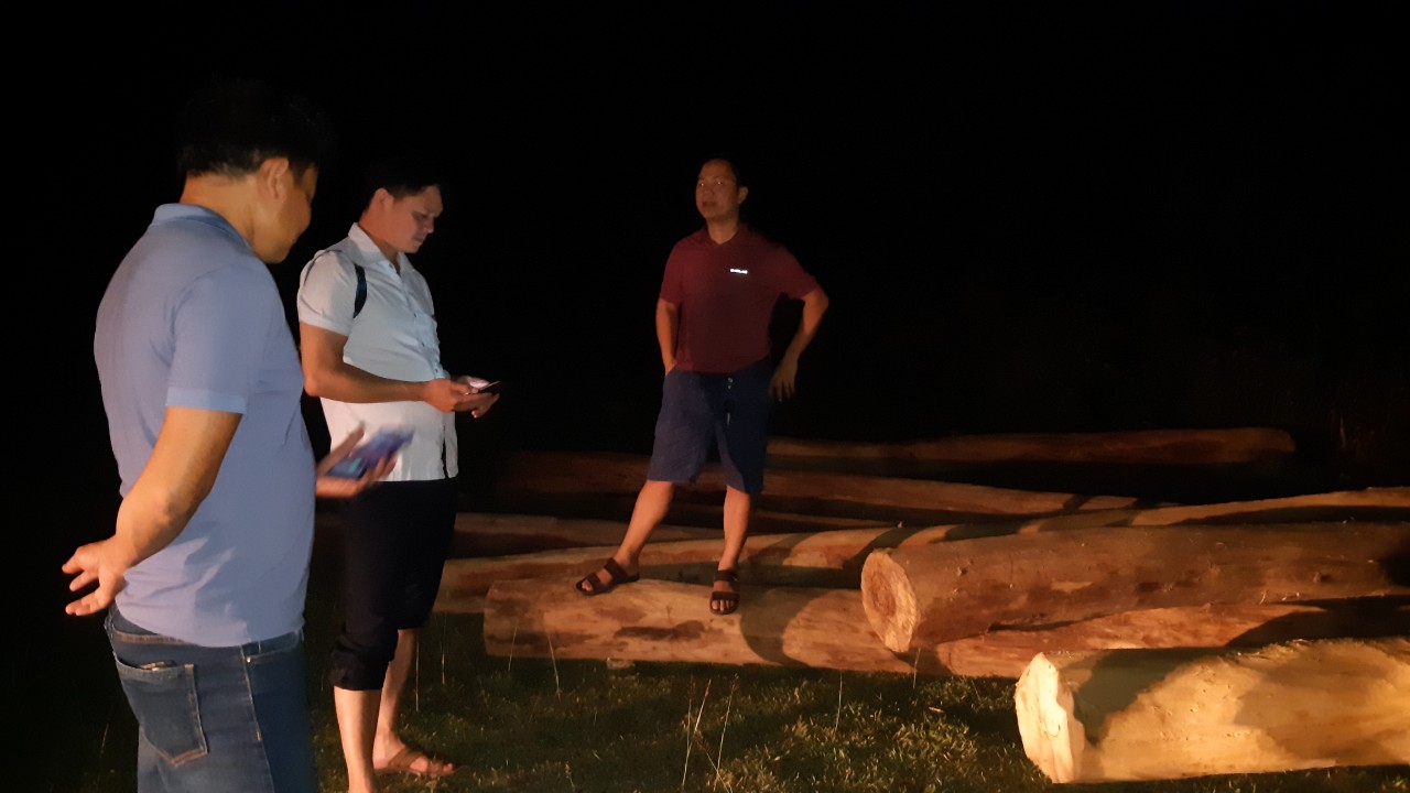 Hà Tĩnh: Vào cuộc vụ gỗ lậu tập kết la liệt tại nghĩa trang