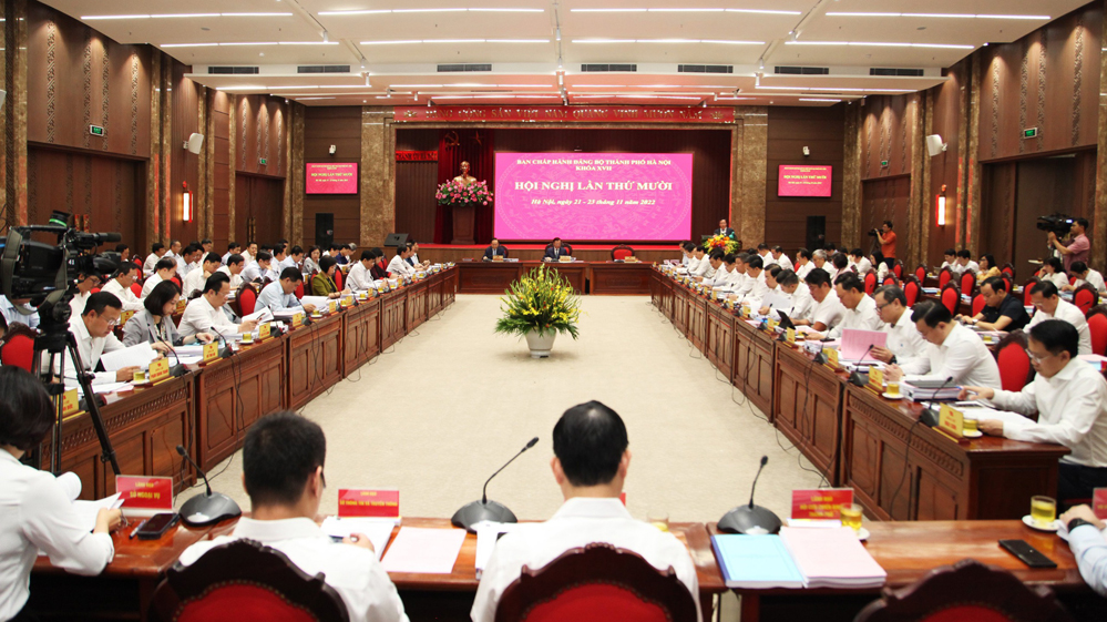 Ban Chấp hành Đảng bộ thành phố Hà Nội khóa XVII: khai mạc Hội nghị lần thứ mười
