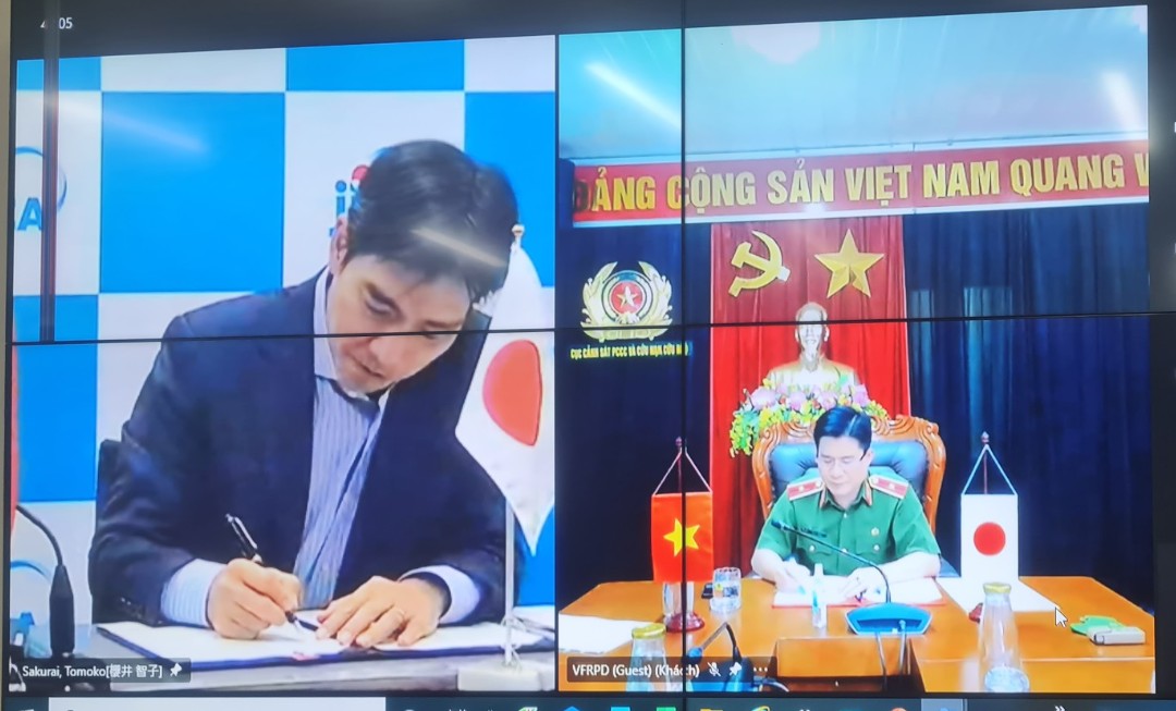 Lễ ký Biên bản thảo luận dự án Nâng cao năng lực cho lực lượng Cảnh sát PCCC và CNCH sử dụng vốn ODA