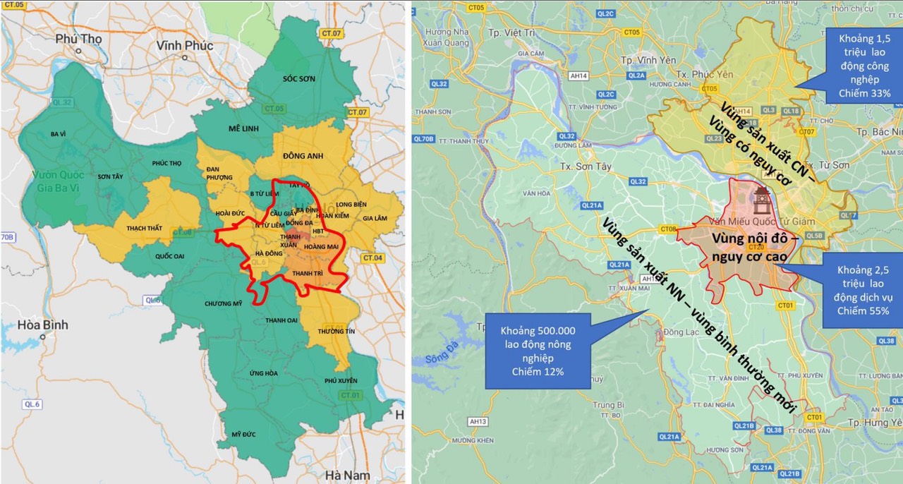 Hà Nội: Phân vùng phòng, chống dịch Covdi-19 trên địa bàn