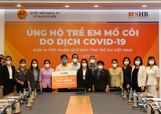 SHB ủng hộ 1.600 trẻ em mồ côi do đại dịch Covid-19